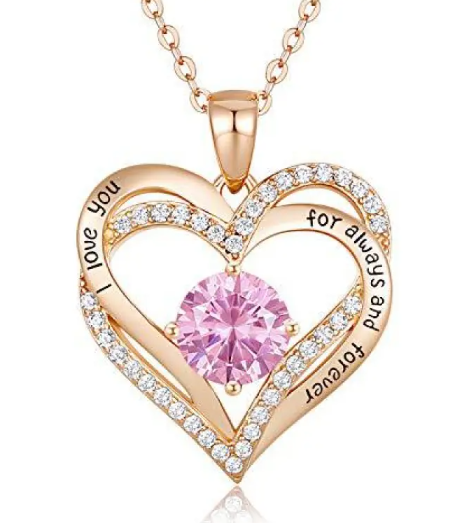 Sparkling Heart Zircon Necklace
