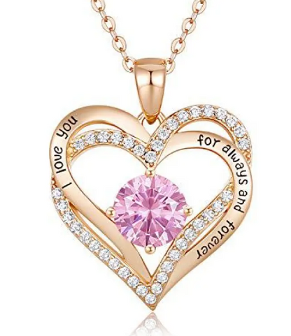 Sparkling Heart Zircon Necklace