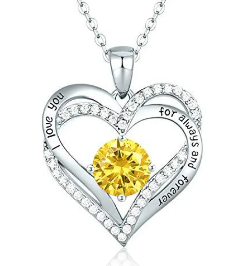 Sparkling Heart Zircon Necklace