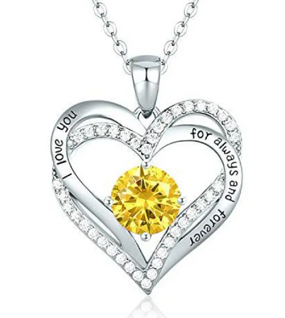 Sparkling Heart Zircon Necklace