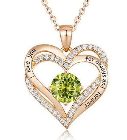 Sparkling Heart Zircon Necklace