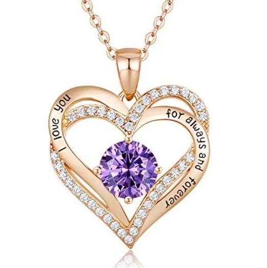 Sparkling Heart Zircon Necklace