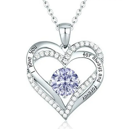 Sparkling Heart Zircon Necklace