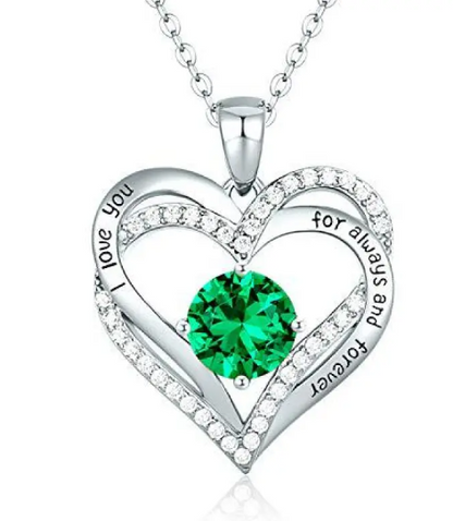 Sparkling Heart Zircon Necklace