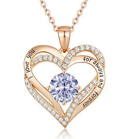 Sparkling Heart Zircon Necklace
