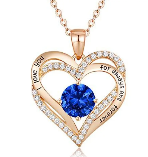 Sparkling Heart Zircon Necklace
