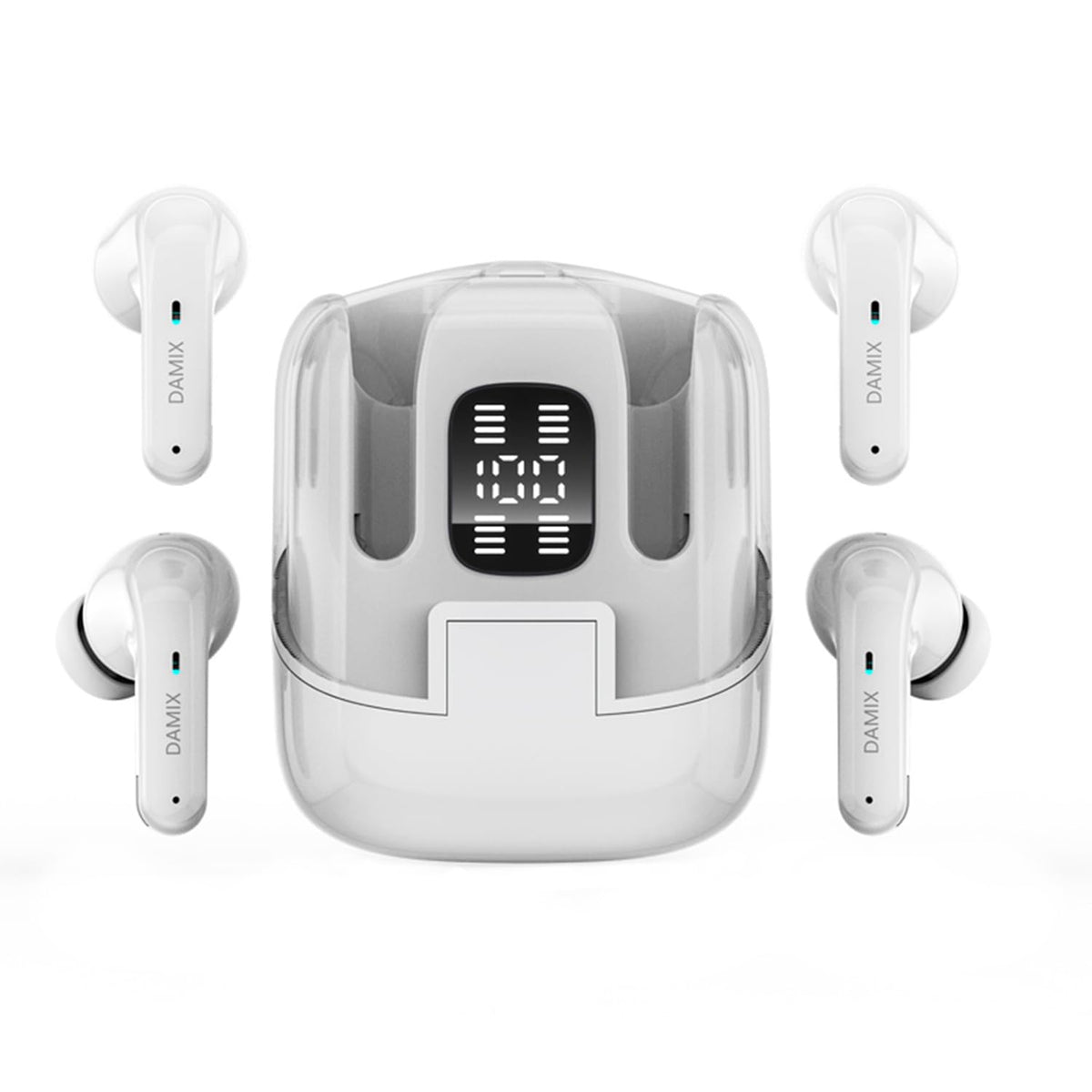 Twin Bluetooth 5.5 Earbuds - Stereo Noise-Cancelling with LED