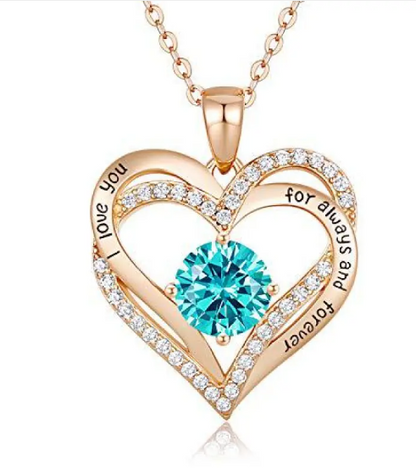 Sparkling Heart Zircon Necklace