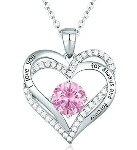 Sparkling Heart Zircon Necklace