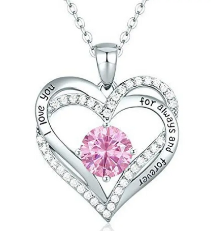 Sparkling Heart Zircon Necklace