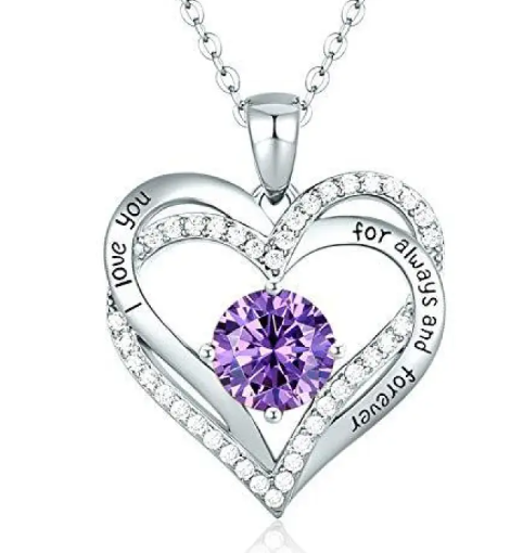 Sparkling Heart Zircon Necklace