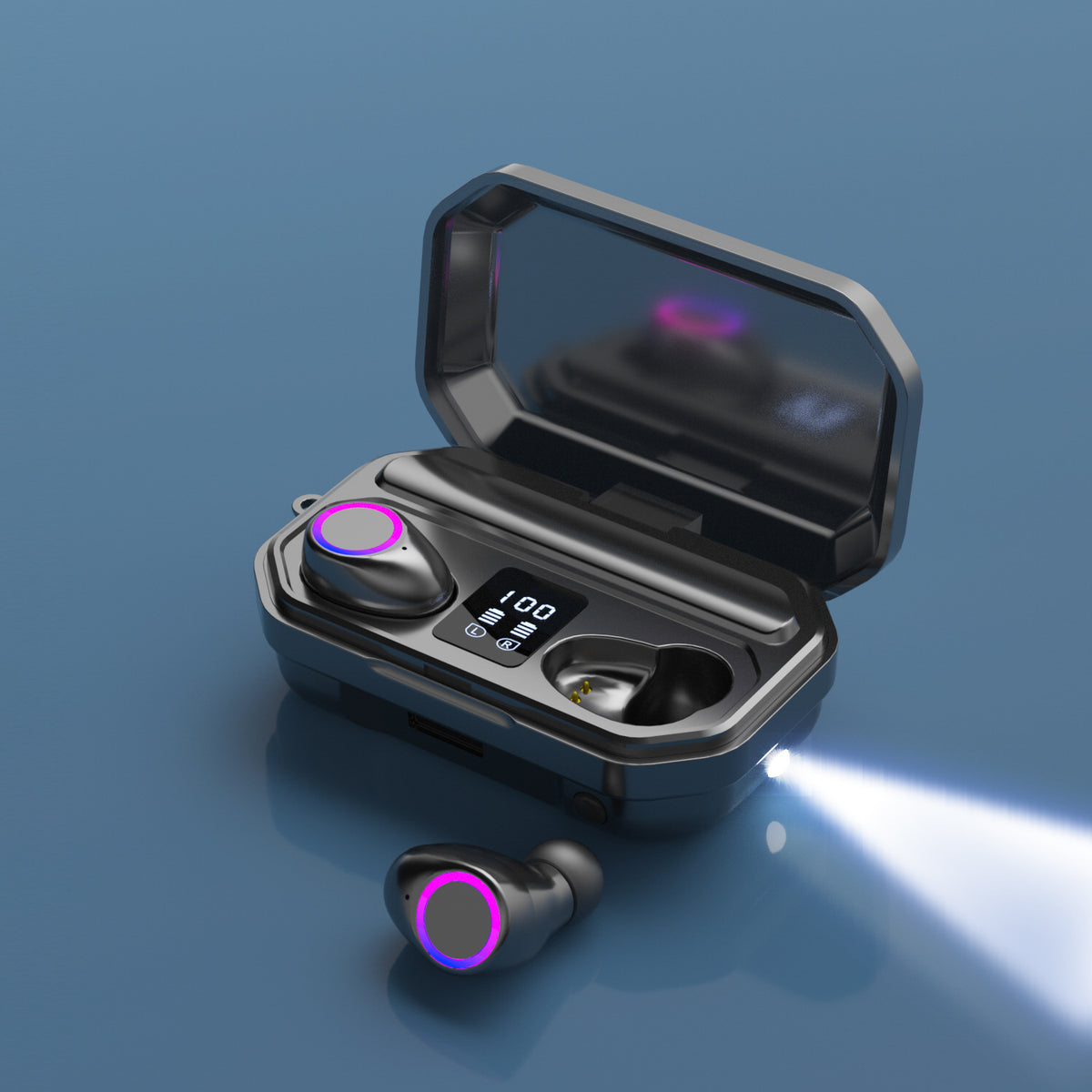 F9 Bluetooth TWS Earbuds with Touch Control and Display