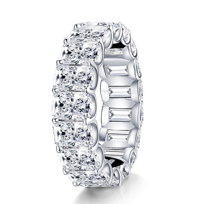 Elegant Sterling Silver Simulated Diamond Ring