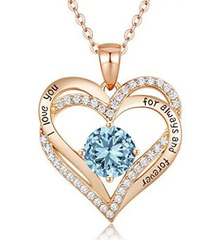 Sparkling Heart Zircon Necklace