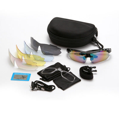 Cycling Sunglasses with Polarized Lenses (5 Color Set)