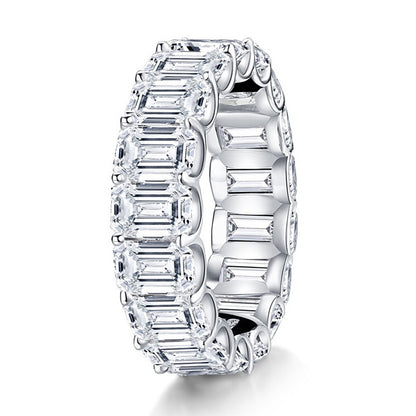 Elegant Sterling Silver Simulated Diamond Ring