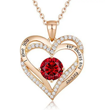 Sparkling Heart Zircon Necklace