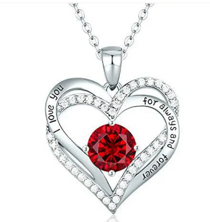 Sparkling Heart Zircon Necklace