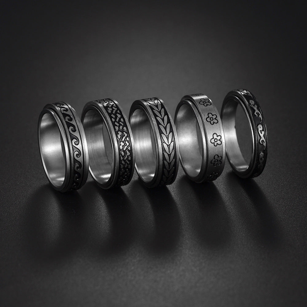 Titanium Steel Ring for Men's and Women's Fashion