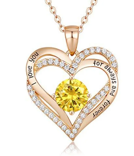 Sparkling Heart Zircon Necklace